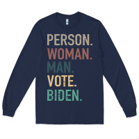 Navy Person Woman Man Vote Biden Long Sleeve Tee - Bettercallsaul