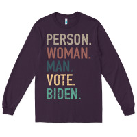 Plum Person Woman Man Vote Biden Long Sleeve Tee - Bettercallsaul
