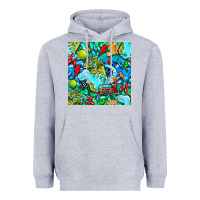 Heather Grey boy child coffee cup and teddy bear with thunderbolts and camouflage s Heavyweight Hoodie - BundleAndBundleShop