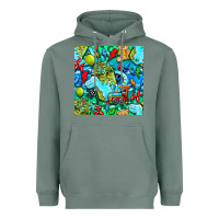 Sage boy child coffee cup and teddy bear with thunderbolts and camouflage s Heavyweight Hoodie - BundleAndBundleShop