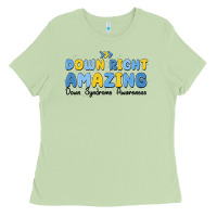 Matcha down right amazing down syndrome awareness Ladies Tee - MaliasSmallBusiness