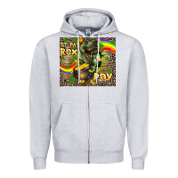 Heather Grey St. Pat Rex Day Zipper Hoodie - CowGirlArtShop