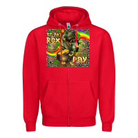 Red St. Pat Rex Day Zipper Hoodie - CowGirlArtShop