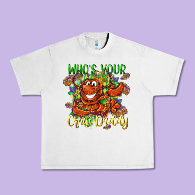 Who's Your Craw Daddy Mardi Gras Urban Heavy Tee Designed By Lillyallendesigns