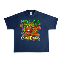 Navy Who's your craw daddy Mardi Gras Urban Heavy Tee - LillyAllenDesigns