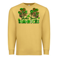 Antique Gold Shake Your Shamrocks Premium Sweatshirt - FaDigitalArtStudio