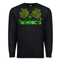 Black Shake Your Shamrocks Premium Sweatshirt - FaDigitalArtStudio