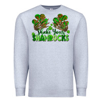 Heather Grey Shake Your Shamrocks Premium Sweatshirt - FaDigitalArtStudio