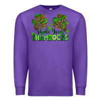 Purple Shake Your Shamrocks Premium Sweatshirt - FaDigitalArtStudio