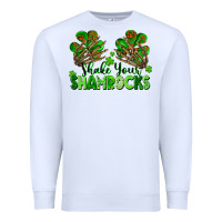 White Shake Your Shamrocks Premium Sweatshirt - FaDigitalArtStudio