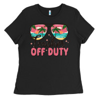 Black teacher off duty Ladies Tee - MaliasSmallBusiness