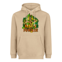 Mushroom Jesus junkie St. Patricks Day Heavyweight Hoodie - FaDigitalArtStudio