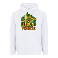 White Jesus junkie St. Patricks Day Heavyweight Hoodie - FaDigitalArtStudio
