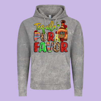 Tequila Por Favor Vintage Hoodie Designed By Lillyallendesigns