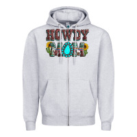 Heather Grey Howdy mom mother's day Zipper Hoodie - HowdyJamesFarm