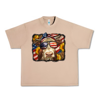 Burro Western 4th Of July Cow Background Urban Heavy Tee - LillyAllenDesigns