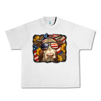Lunar Rock Western 4th Of July Cow Background Urban Heavy Tee - LillyAllenDesigns