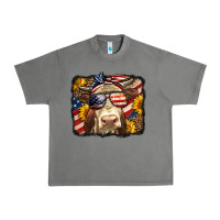 Tornado Western 4th Of July Cow Background Urban Heavy Tee - LillyAllenDesigns