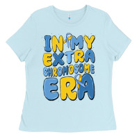 Baby Blue in my extra chromosome era Ladies Tee - MaliasSmallBusiness