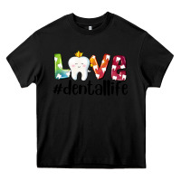 Black love dentallife Heavy Core Tee - AdoDesignShop