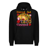 Black Blessed and taco obsessed Mexico Premium Hoodie - FaDigitalArtStudio