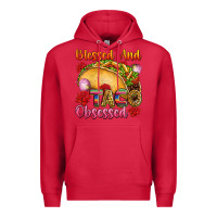 Cardinal Blessed and taco obsessed Mexico Premium Hoodie - FaDigitalArtStudio