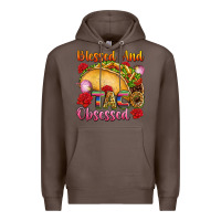 Coffee Blessed and taco obsessed Mexico Premium Hoodie - FaDigitalArtStudio