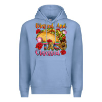 Colony Blue Blessed and taco obsessed Mexico Premium Hoodie - FaDigitalArtStudio