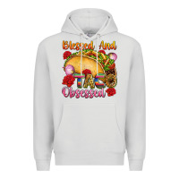 Dove Grey Blessed and taco obsessed Mexico Premium Hoodie - FaDigitalArtStudio