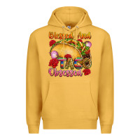 Mustard Blessed and taco obsessed Mexico Premium Hoodie - FaDigitalArtStudio