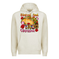 Oatmeal Heather Blessed and taco obsessed Mexico Premium Hoodie - FaDigitalArtStudio