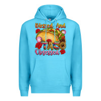Ocean Blue Blessed and taco obsessed Mexico Premium Hoodie - FaDigitalArtStudio