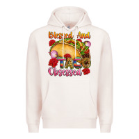 Pale Pink Blessed and taco obsessed Mexico Premium Hoodie - FaDigitalArtStudio