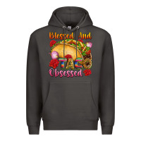 Smoke Blessed and taco obsessed Mexico Premium Hoodie - FaDigitalArtStudio