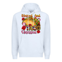 White Blessed and taco obsessed Mexico Premium Hoodie - FaDigitalArtStudio