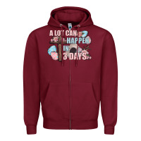 Burgundy Easter Day A lot can happen in 3 days Zipper Hoodie - CowGirlArtShop