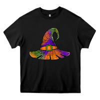Black Spider Web Witch Hat Heavy Core Tee - Jasminsmagicworld