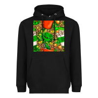 Black coffee cups st. patrick's day with leopard seamless pattern bbs Heavyweight Hoodie - BundleAndBundleShop
