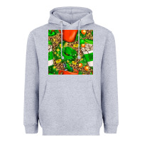 Heather Grey coffee cups st. patrick's day with leopard seamless pattern bbs Heavyweight Hoodie - BundleAndBundleShop