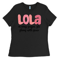 Black lola in every season, she shines with grace Ladies Tee - MaliasSmallBusiness