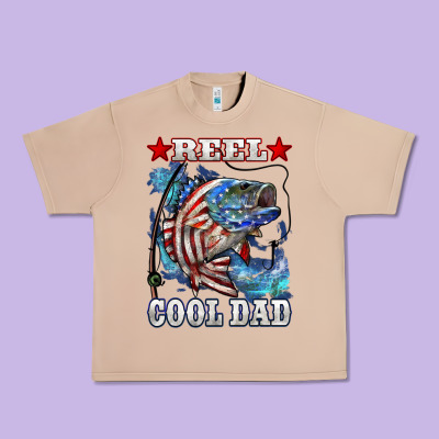 Reel Cool Dad Bass 4th Of July Urban Heavy Tee Designed By Lillyallendesigns