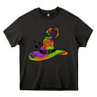 Asphalt Witch Hat With Spiders Heavy Core Tee - Jasminsmagicworld