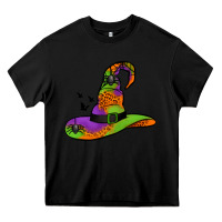 Black Witch Hat With Spiders Heavy Core Tee - Jasminsmagicworld