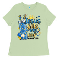 Matcha down syndrome jesus fills my cup Ladies Tee - MaliasSmallBusiness