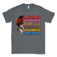 Charcoal Heather mexican sugar skull latina chingona bonita Classic Tee - LillyAllenDesigns