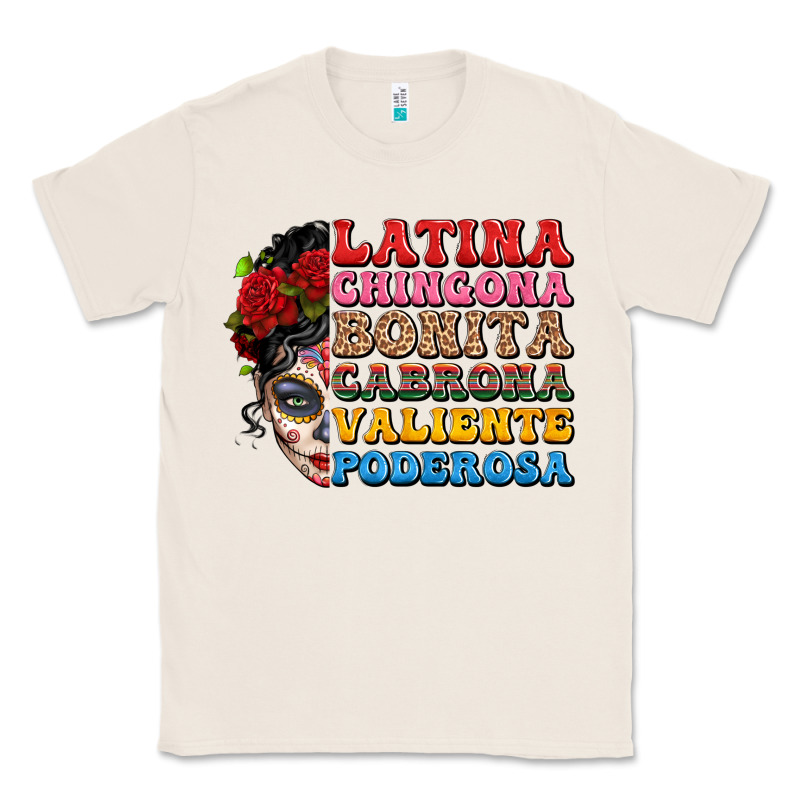 Mexican Sugar Skull Latina Chingona Bonita Classic Tee by LillyAllenDesigns | Teevron