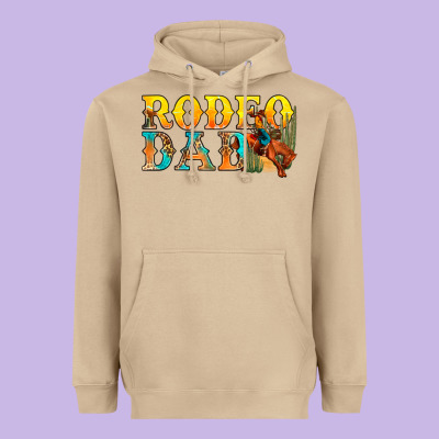 Western Rodeo Dad Heavyweight Hoodie Designed By Bundleandbundleshop