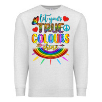 Oatmeal Heather Let Your True Colours Shine Premium Sweatshirt - BundleAndBundleShop