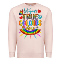 Pale Pink Let Your True Colours Shine Premium Sweatshirt - BundleAndBundleShop