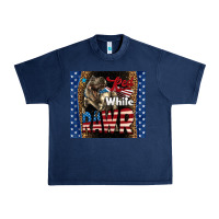 Navy Western Red White Rawr Dinosaur Urban Heavy Tee - LillyAllenDesigns